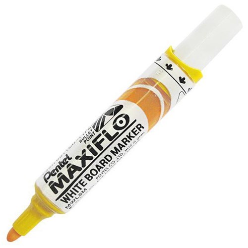Pentel Maxiflo Yellow Whiteboard Marker Bullet Tip