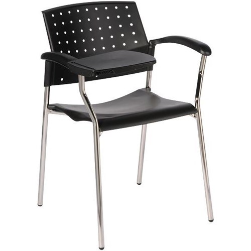 552 Chair with Writing Tablet Arm Polypropylene Black
