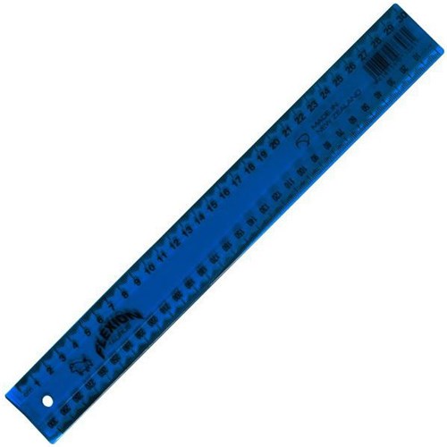 Plastic Superflex Ruler 30cm Blue