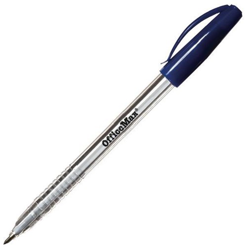 OfficeMax Blue Capped Ballpoint Pen 1.0mm Medium Tip