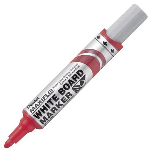 Pentel Maxiflo Red Whiteboard Marker Bullet Tip