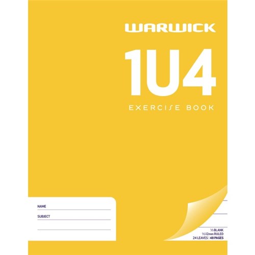 Warwick 1U4 Exercise Book 12mm Ruled 24 Leaves