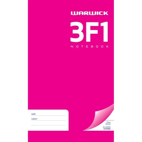 Warwick 3F1 Notebook 12mm Ruled 32 Leaves