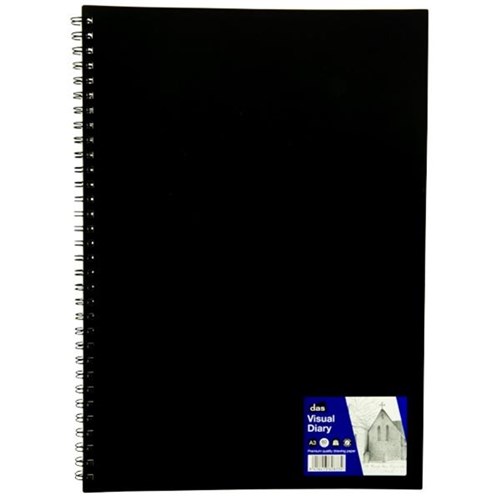 DAS A3 Visual Diary Spiral 110gsm 60 Leaves OfficeMax NZ