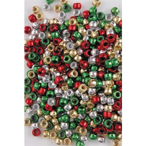 Christmas Pony Beads, Pack of 1000