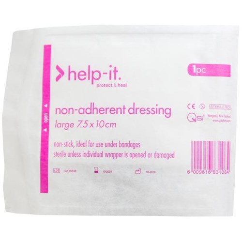 Help-It Non-Adherent Wound Dressing Pad 75x100mm