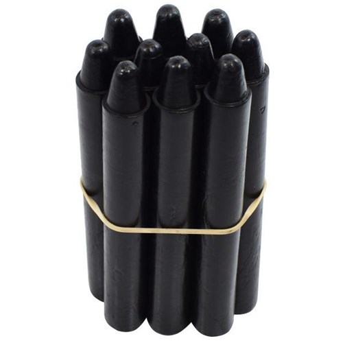 Retsol Hard Wax Crayons Black, Set of 10
