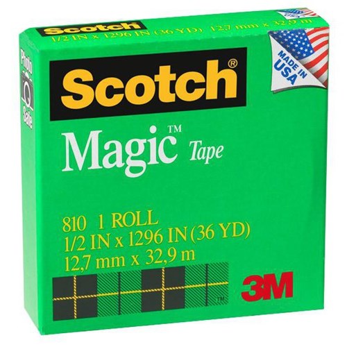 Scotch® Magic™ 810 Invisible Tape 12.7mm x 33m