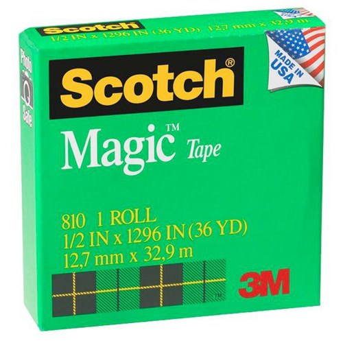 Scotch® Magic™ 810 Invisible Tape 12.7mm x 33m