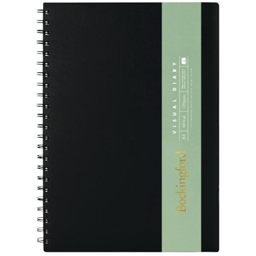 Bockingford A4 Spiral Visual Diary 60 Leaves 120gsm White Paper