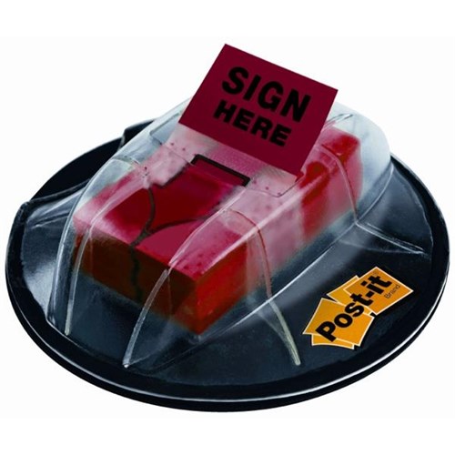 Postit® Flags Dispenser Desk Grip Sign Here Red 200 Flags OfficeMax NZ