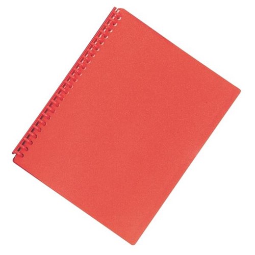 FM A4 Refillable Display Book 20 Pocket Red
