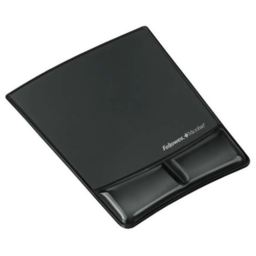 Fellowes Mouse Pad & Gel Wrist Rest Black