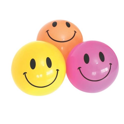 Smiley Face Playball 20cm Assorted Colours