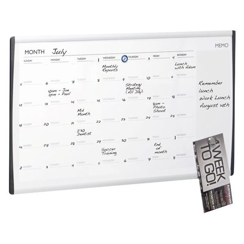 Quartet Arc Cubicle Calendar Board Magnetic 760 x 460mm