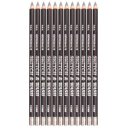 General's Sketch & Wash Pencil, Pack of 12
