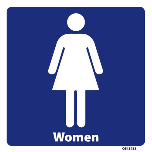 Women's Restroom Sign 120x120mm
