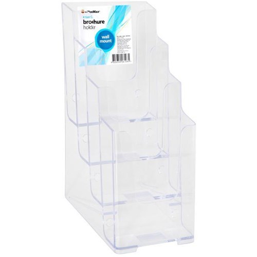 OfficeMax Brochure Holder Vertical Freestanding/Wall Mountable DLE 4 Tier