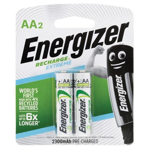 Energizer Rechargeable Nickel AA Batteries, Pack of 2