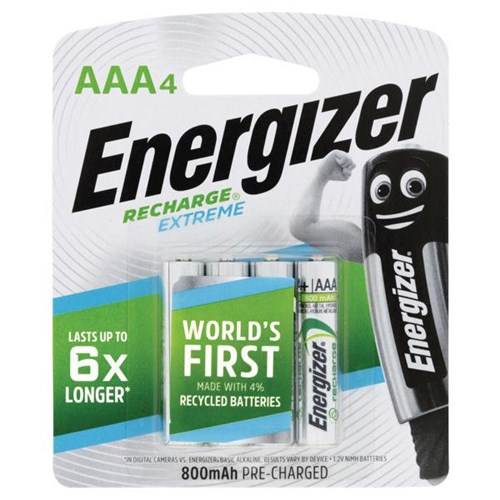 Energizer Rechargeable Nickel AAA Batteries, Pack of 4