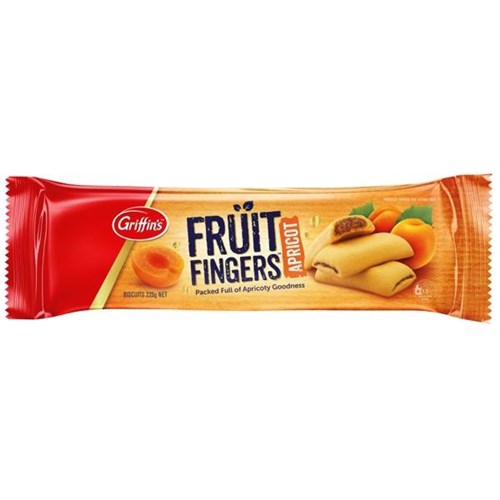 Griffin's Fruitli Apricot Fingers Biscuits 225g OfficeMax NZ