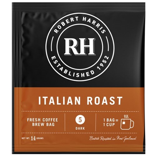 Robert Harris Italian Roast Plunger Coffee 14g, Box of 50