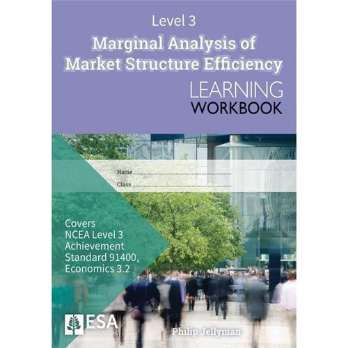 ESA Marginal Analysis of Market Structure Efficiency 3.2 Level 3 Learning Workbook 9781988586960