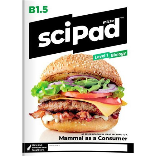 sciPAD 1.5 Biology Mammals Workbook Level 1 9780992250652