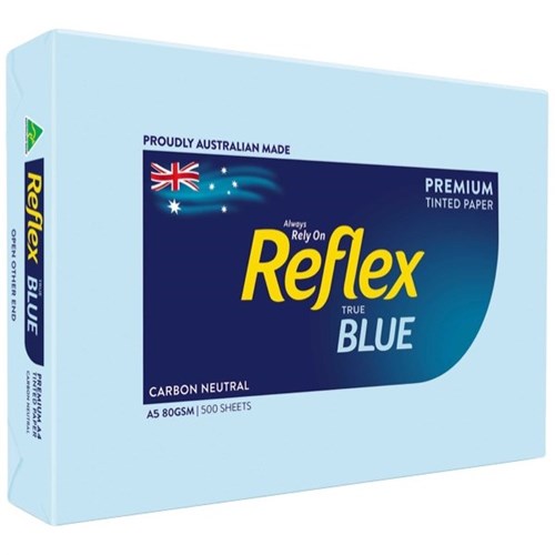 Reflex A5 80gsm Blue Colour Copy Paper, Pack of 500