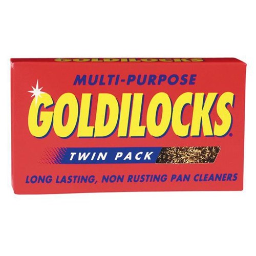Goldilocks Multipurpose Brass Scouring Pad Twin Packs, Carton of 24