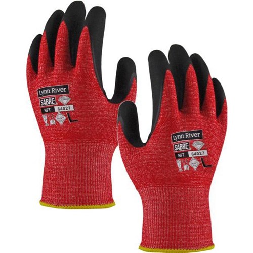 Lynn River Succuro Sabre 527 Dyneema® Nitrile Palm Cut 5 2XL, Pair