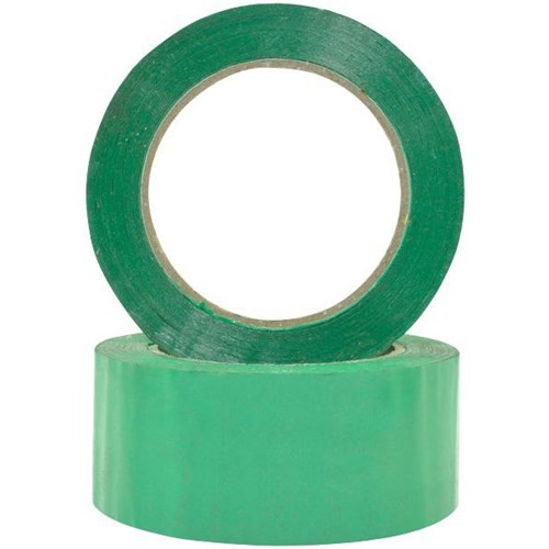 S126 Packaging Tape 48mm x 100m Green, Pack of 36