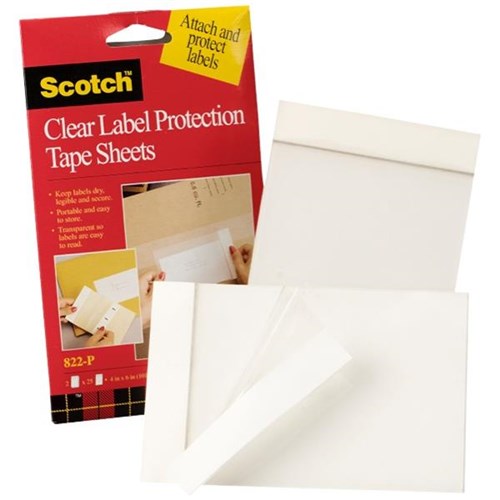 3M Tape Pouch Pad 152x100mm Clear 822, Box of 40 Pads