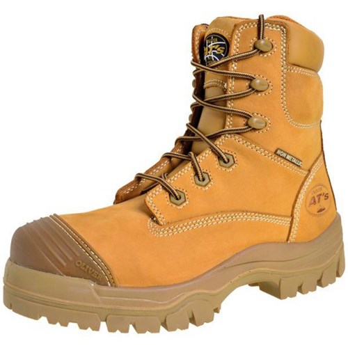Oliver Safety Boots Zip Sided Lace Up Size 8 Wheat