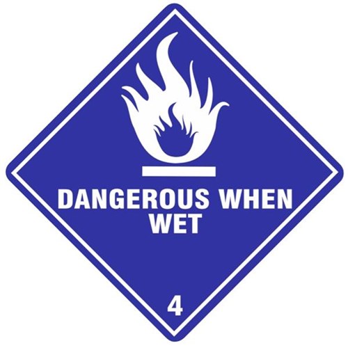 Shipping Label Dangerous When Wet 4 Size 99x99mm, Roll of 500