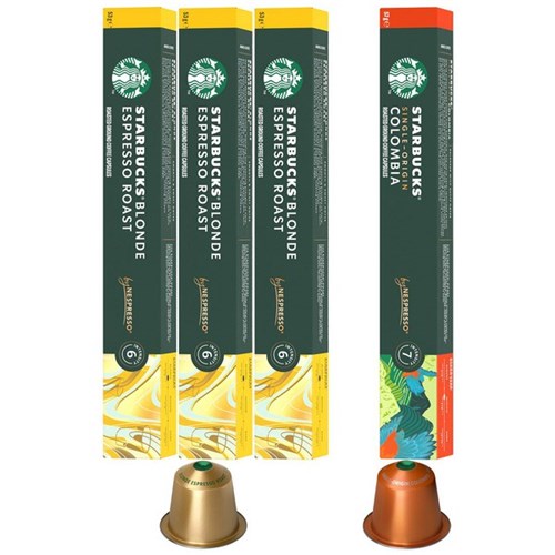Starbucks Blonde Espresso Roast Coffee Capsules, 3 Boxes of 10