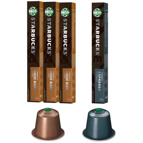 Starbucks House Blend Lungo Coffee Capsules, 3 Boxes of 10