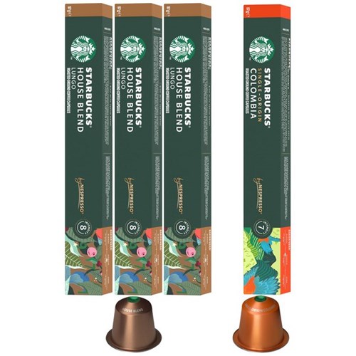 Starbucks House Blend Lungo Coffee Capsules, 3 Boxes of 10