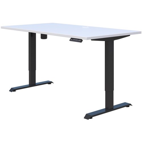 Duo II Electric Height Adjustable Desk 1500x700mm Snowdrift/Black