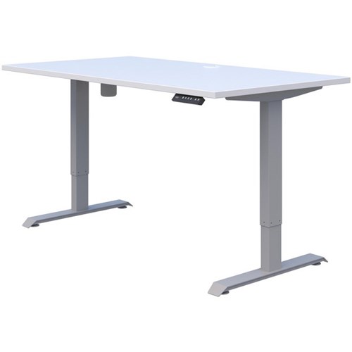 Duo II Electric Height Adjustable Desk 1800x700mm Snowdrift/Silver