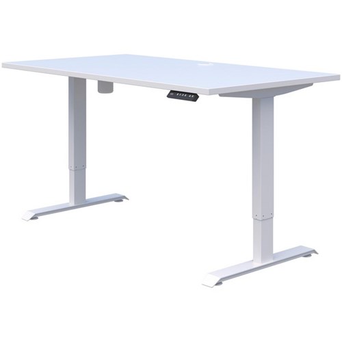 Duo II Electric Height Adjustable Desk 1800x700mm Snowdrift/White