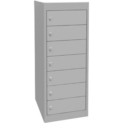 Precision Laptop Locker 7 Tier Silver Grey