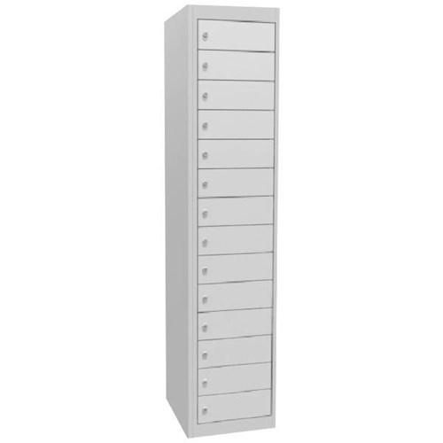 Precision Laptop Locker 14 Tier Silver Grey