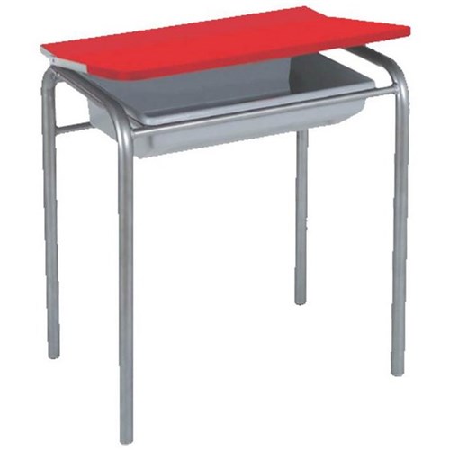 SitRite Multi Lift Lid Desk With Tote Tray 750mm Red/Grey