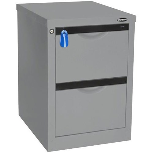 Europlan 505W Forte Filing Cabinet 2 Drawer Silver Star
