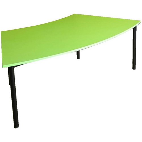 Curved Table Lime Green 725mm