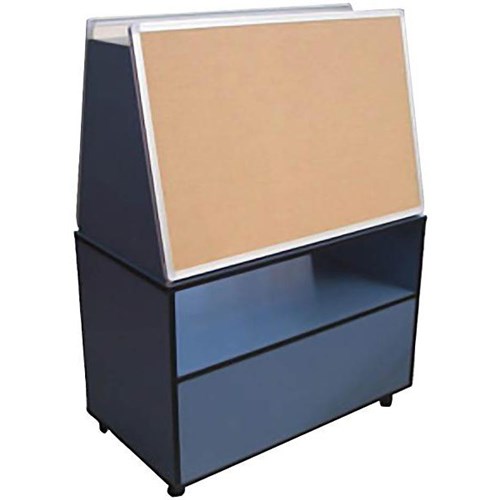 Teaching Station Magnetic Whiteboard And Pinboard Provence Blue