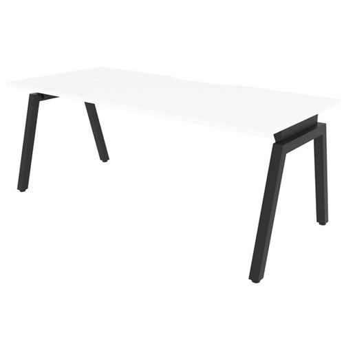 Balance Angle Single User Desk 1800mm White/Black