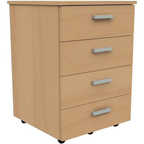 Slimline Mobile 4 Drawer Tawa