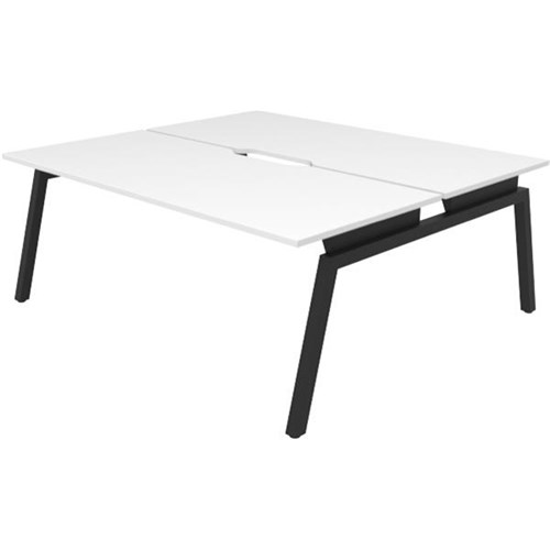 Balance Angle 2 User Desk 1500mm White/Black